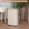 Merkisa Slim Laundry Basket with WheelsNarrow Hampers for LaundryFreestanding Laundry Hamper with LidBamboo HandlesCollapsible Waterproof Tall Cloth Hamper for Dorm Family60L Beige