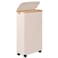 Merkisa Slim Laundry Basket with WheelsNarrow Hampers for LaundryFreestanding Laundry Hamper with LidBamboo HandlesCollapsible Waterproof Tall Cloth Hamper for Dorm Family60L Beige