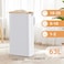 Fiona's magic Slim Laundry Hamper with Lid by Fionas magic 63L Narrow Laundry Basket with Removable Bag White Collapsible Dirty Clothes Basket Thin Tall Storage Basket for Bathroom Bedroom White 2Pack