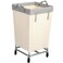 STO STO Laundry Hamper with Wheels 160L Rolling Laundry Sorter Cart with Heavy Duty Steel Frame Large Clothes Hamper with Handles for Bedroom Bathroom Laundry Room Beige and Gray