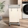 STO STO Laundry Hamper with Wheels 160L Rolling Laundry Sorter Cart with Heavy Duty Steel Frame Large Clothes Hamper with Handles for Bedroom Bathroom Laundry Room Beige and Gray