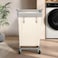 STO STO Laundry Hamper with Wheels 160L Rolling Laundry Sorter Cart with Heavy Duty Steel Frame Large Clothes Hamper with Handles for Bedroom Bathroom Laundry Room Beige and Gray