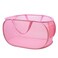 HONOMA Sturdy Mesh Laundry Hamper Basket BagPop up Basket with Side Pocket for Laundry Room Bathroom Kids Room College Dorm or Travel Pop Horizontal Pink