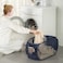 HONOMA Sturdy Mesh Laundry Hamper Basket BagPop up Basket with Side Pocket for Laundry Room Bathroom Kids Room College Dorm or Travel Pop Horizontal Pink