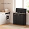 Vexalora 185L Laundry Hamper 3 Section Laundry Hamper with Lid Dirty Clothes Hamper with 3 Removable Washing Bags Extra Large Laundry Basket Organizer for Bedroom Laundry Room Dorm Black
