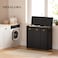 Vexalora 185L Laundry Hamper 3 Section Laundry Hamper with Lid Dirty Clothes Hamper with 3 Removable Washing Bags Extra Large Laundry Basket Organizer for Bedroom Laundry Room Dorm Black