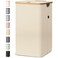 BALEINE Laundry Hamper with Lid Tall Laundry Baskets with Bamboo Pull Handles Large Laundry Bin with Internal Support 26 Gal100L Beige