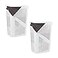 Mind Reader 60L Slim Laundry Hamper Clothes Basket Lid Ventilated Plastic Set of 2 White