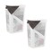 Mind Reader 60L Slim Laundry Hamper Clothes Basket Lid Ventilated Plastic Set of 2 White