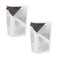 Mind Reader 60L Slim Laundry Hamper Clothes Basket Lid Ventilated Plastic Set of 2 White