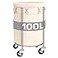 Ollieroo Laundry Hamper with Wheels 100L Round Rolling Laundry Basket Sorter with Removable Bag Clothes Cart Organizer with Steel Frame for Bedroom Bathroom Laundry Room Beige