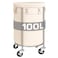 Ollieroo Laundry Hamper with Wheels 100L Round Rolling Laundry Basket Sorter with Removable Bag Clothes Cart Organizer with Steel Frame for Bedroom Bathroom Laundry Room Beige