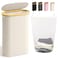 Bathola Slim Laundry Hamper with Lid 60L Small Laundry Basket with HandlesRemovable Bag Thin Dirty Clothes Hampers for Laundry Narrow Laundry Hampers for Bedroom Aesthetic Beige
