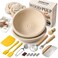 BAVIFY Wood Pulp Banneton Bread Proofing Baskets 9 Round Sourdough Basket
