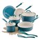 Rachael Ray Cucina Ceramic Nonstick Cookware Pots and Pans Set 13Piece Marine Blue