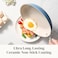 Redchef Nonstick Cookware Sets Ceramic Frying Pan Set with Tempered Glass Lids Non Stick Cooking Set Dishwasher Oven Safe Induction Safe Compatible with All Cooktops Blue 8 95 11