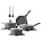 SENSARTE Nonstick Cookware Set 13Piece Non Stick Pots and Pans Set with Swiss Granite Coating Healthy Kitchen Cooking Set StayCool Handles Induction Compatible PFOAPFOS Free