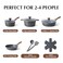 SENSARTE Nonstick Cookware Set 13Piece Non Stick Pots and Pans Set with Swiss Granite Coating Healthy Kitchen Cooking Set StayCool Handles Induction Compatible PFOAPFOS Free