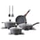 SENSARTE Nonstick Cookware Set 13Piece Non Stick Pots and Pans Set with Swiss Granite Coating Healthy Kitchen Cooking Set StayCool Handles Induction Compatible PFOAPFOS Free