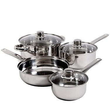 Gibson Home Landon 7 Piece Cookware SetStainless Steel