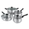 Oster Rametto Stainless Steel Cookware Set 8 Piece Stainless Steel