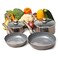 Moss & Moss Stone 6 Pcs Dark Grey Nonstick Cookware Set Pots And Pans Set Non stick With Glass Lid Induction Cookware StayCool Handle PTFEPFOA Kitchen Pots 6Piece with Frying Pans Saucepan