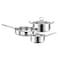 Asrnten TKUS 3pcsset Stainless Steel Cookware Set Flat Bottom Frying Pan Soup Pot Milk Pot Kit Induction Cooker Cooking Pan for Home Kitchen 1