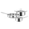 Asrnten TKUS 3pcsset Stainless Steel Cookware Set Flat Bottom Frying Pan Soup Pot Milk Pot Kit Induction Cooker Cooking Pan for Home Kitchen 1