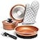 Moss &amp; Moss Stone Copper Pots And Pans Set Nonstick Removable Handle Cookware Stackable Pots And Pans Set Dishwasher safe Induction Pots And Pans Camping Cookware Set Aluminum 7 Pcs
