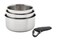 T-Fal Tfal Ingenio Expertise Stainless Steel Cookware Set 4 Piece Induction Oven Safe Stackable Cookware Pots and Pans RV Camping Frying Pans Dishwasher Safe DetachableRemovable Handle Silver
