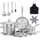 Meythway Pots and Pans Set Non Toxic 16PCs Stainless Steel Cookware Set with Steamer Kitchen Induction Cookware with Utensil Sets Pot Protectors and Apron For Oven Dishwasher Safe