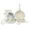 LECOOKING 11 PCS Pots and Pans Set Cookware set with removable Handles Dishwasher and oven Safe Detachable Cooking Set Induction and Gas Stove kitch set White