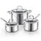 Cooks Standard Multiply Clad Stainless Steel Cookware Set Includes Saucepans and Stockpot with Lids Cool Grip Handles Induction Compatible Dishwasher and Oven Safe 6Piece