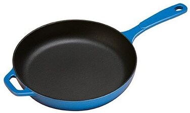 Lodge EC11S33 Enameled Cast Iron Skillet 11inch Caribbean Blue