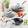 Circulon A1 Series with ScratchDefense Nonstick Induction Frying Pan Set 6Piece Cooking Pans Set Induction Cookware Graphite