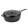 Lodge Blacklock 4 Quart Deep Skillet with Lid Durable Lightweight Cast Iron Cookware Nonstick Cast Iron Skillet