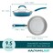 Rachael Ray Create Delicious Deep Nonstick Frying Pan Fry Pan Skillet with Lid 95 Inch Blue