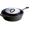 Lodge Cast Iron Covered Deep Skillet PreSeasoned Deep Cast Iron Skillet with Lid HeavyDuty Family Size Frying Pan for Braising Sauting Grilling Everyday Cooking 5 Quart