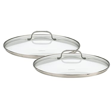 Cuisinart 712228CG Chefs Classic Stainless 2Piece Glass Lid Set9 11 Glass covers