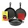 Lodge Cast Iron Set 7Piece Set PreSeasoned Kitchen Essentials Set Skillet Griddle Dutch Oven Included PFASFree NonToxic Cookware