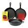 Lodge Cast Iron Set 7Piece Set PreSeasoned Kitchen Essentials Set Skillet Griddle Dutch Oven Included PFASFree NonToxic Cookware