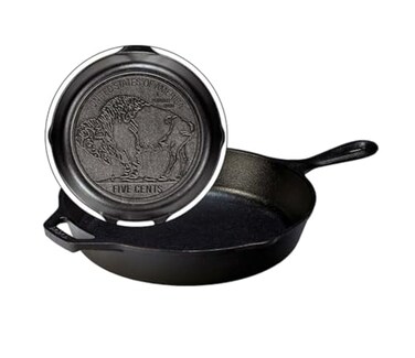 Lodge Cast Iron Buffalo Nickel Skillet 1025 Inch
