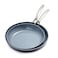 GreenPan Valencia Pro Hard Anodized Healthy Ceramic Nonstick 10 and 12 Frying Pan Skillet Set PFASFree Induction Dishwasher Safe Oven Safe Gray