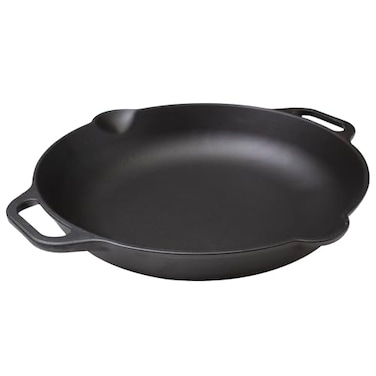 Victoria 13Inch Cast Iron Skillet PreSeasoned Cast Iron Frying Pan with Long Handle Made in Colombia