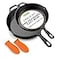 NutriChef 10 12 PreSeasoned Cast Iron Pans Durable Nonstick Skillets CoolTouch Silicone Handle For Oven Grill All Stovetops