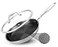 NutriChef 10 Stainless Steel Frying Pan Triply Kitchenware Stir Fry Pan Kitchen Cookware wDAKIN Etching NonStick Coating Scratchresistant Raisedup Honeycomb Fire Textured Pattern NC3PL10