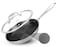 NutriChef 10 Stainless Steel Frying Pan Triply Kitchenware Stir Fry Pan Kitchen Cookware wDAKIN Etching NonStick Coating Scratchresistant Raisedup Honeycomb Fire Textured Pattern NC3PL10