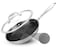 NutriChef 10 Stainless Steel Frying Pan Triply Kitchenware Stir Fry Pan Kitchen Cookware wDAKIN Etching NonStick Coating Scratchresistant Raisedup Honeycomb Fire Textured Pattern NC3PL10