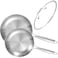 LOLYKITCH 8510 Inch Triply Stainless Steel Frying Pan Set with LidSkilletsInduction CookwareDishwasher and Oven Safe