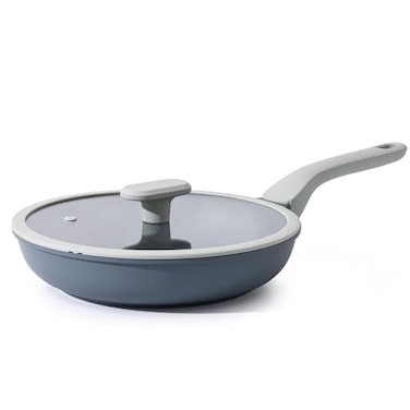 PRICUSIS Nonstick Ceramic Frying Pan with Lid Non Toxic Skillet Healthy Egg Pan Nonstick Omelet Pan Chefs Pan PTFE PFOA PFAS Free Induction Compatible 8Inch WL